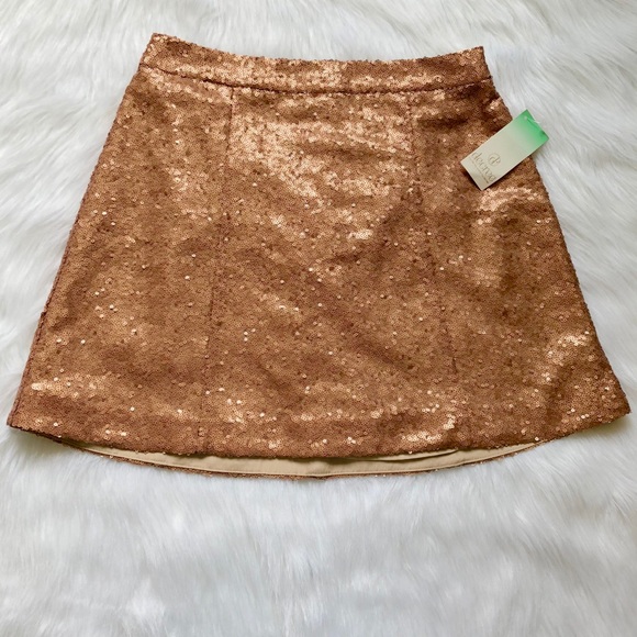 Decree Dresses & Skirts - SALE NWT Rose Gold Sequin Skirt ✨